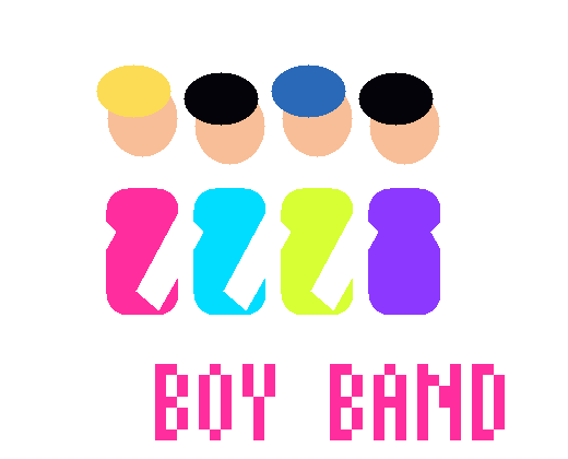 Fictional boy band cutout