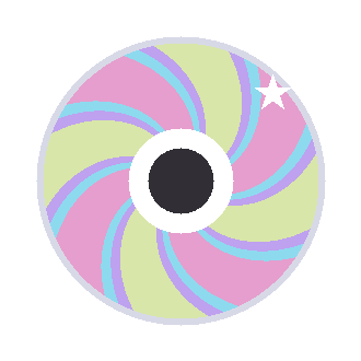 Glossy compact disc cutout