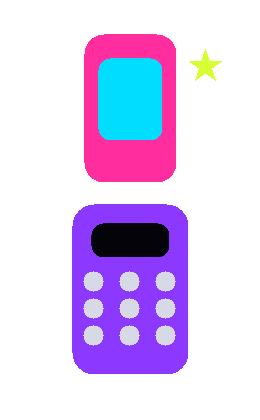 Retro flip phone cutout
